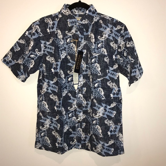 Surf Pendleton Other - Surf Pendleton Reyn Spooner Blue Seahorse Shirt